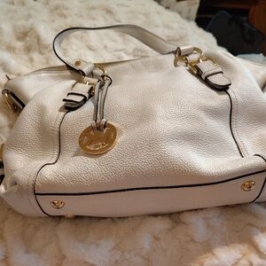 Michael Kors White Leather Bag